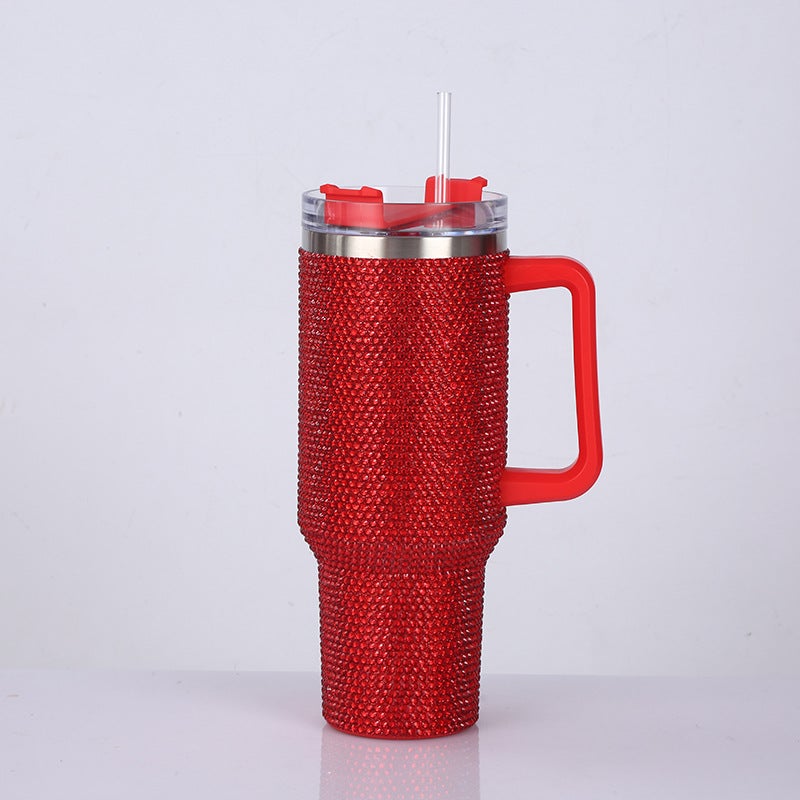 New Diamond 40Oz Stick Drill Handle Car Cup Handle Large Capacity Ice Cup Vacuum Suction Cup - Image 4